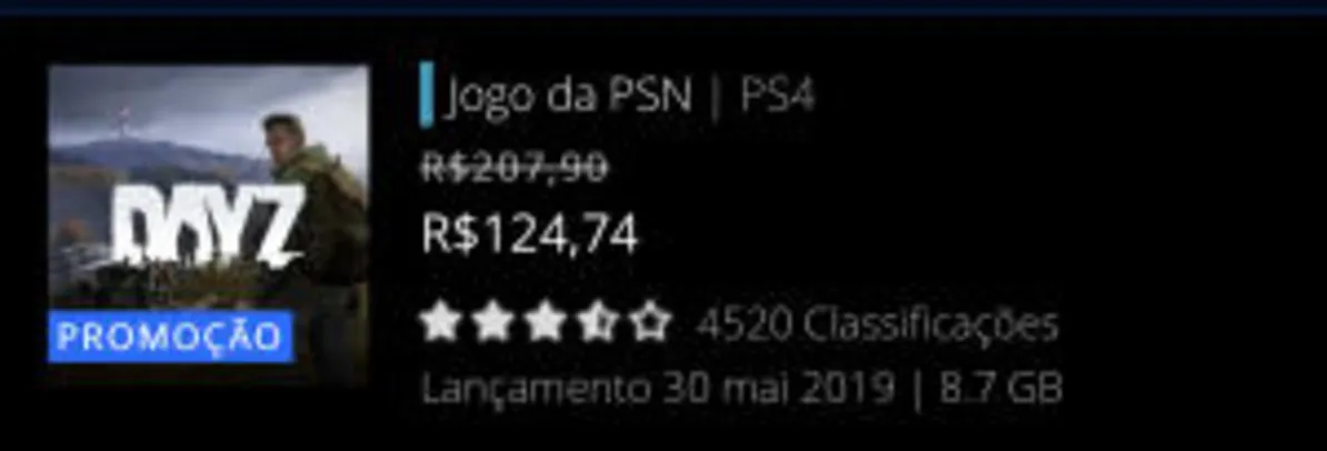 Jogo DayZ [PSN] R$125
