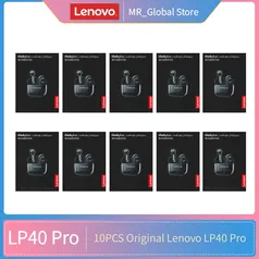 Lenovo LP40 Pro Fones De Ouvido Sem Fio Bluetooth 5.1, TWS Esporte Redução D