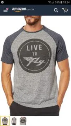 Camiseta Estampa Live to Fly, Taco, Masculino R$ 35
