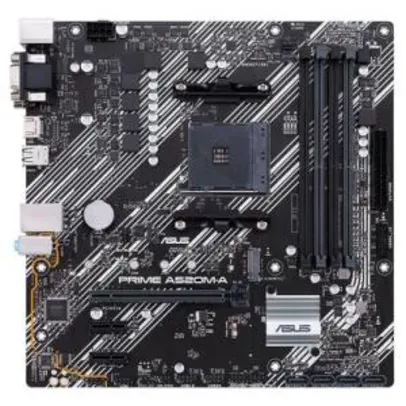 Placa-Mãe Asus Prime A520M-A, AMD AM4, mATX, DDR4 | R$500