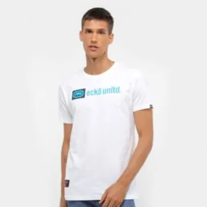 Camiseta Ecko Unltd Colors Logo Masculina - Branco | R$ 15