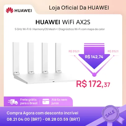 Huawei Ax2s, Wi-fi 6 5 Ghz, 4 Amplificadores, Rede Mesh