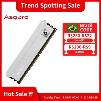 Memória Asgard 2x8gb ddr4 3600mhz 