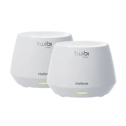 Conjunto de Roteador (2 peças Rede Mesh) Sem Fio WI-FI 6 MU-MIMO bidirecional, OFDMA, Twibi Force AX1500 Branco Intelbras