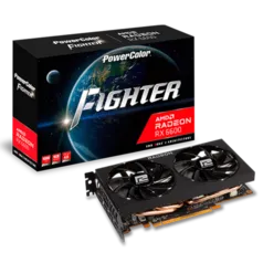 Placa de Vídeo PowerColor Fighter Radeon RX 6600, 8GB, GDDR6, FSR, Ray Tracing, AXRX 6600 8GBD6-3DH