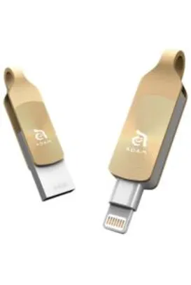 Pen Drive 64Gb Adam Elements Iklips Duo Dourado Para iPhone | R$65