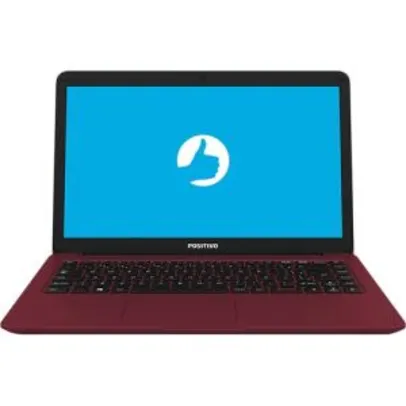 (CC AMERICANA + AME +CUPOM = 694) Notebook Positivo Motion Q464A Intel Atom 4GB 64GB SSD + 64GB Nuvem Tela 14” Windows 10 - Vermelho