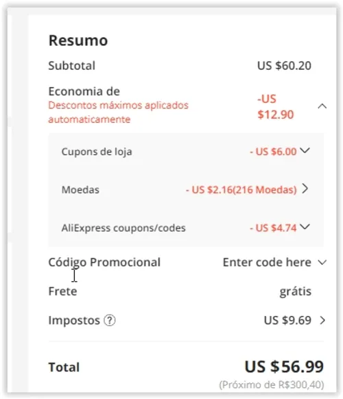 Imagem na descrição da promoção