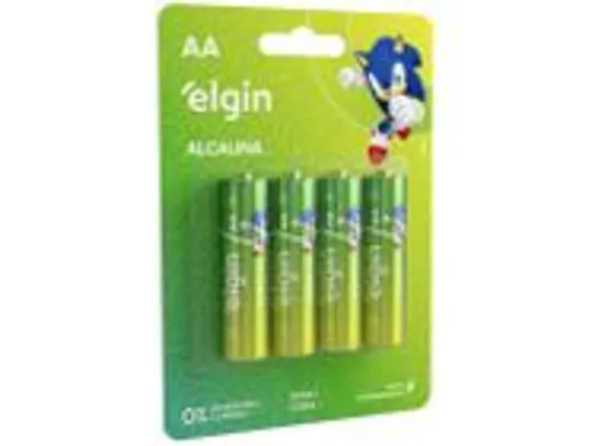 [Magalu Pay] [Cliente ouro] Pilha Alcalina AA Elgin 1,5V 4 Unidades