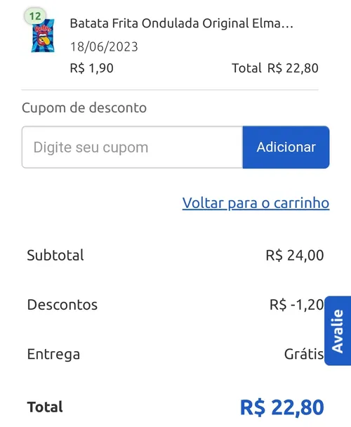 Imagem na descrição da promoção