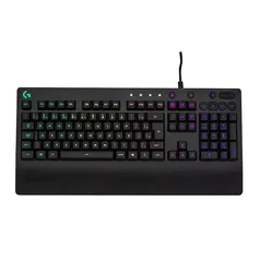 Teclado Gamer Logitech G213, RGB LIGHTSYNC, Controles de Mídia Dedicados, Design Durável Resistente à Respingos, ABNT2, Preto  - 920-009438