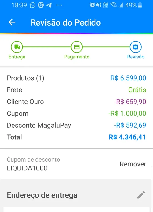 Imagem na descrição da promoção