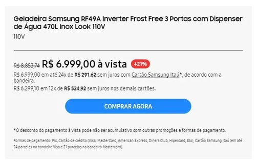 Imagem na descrição da promoção