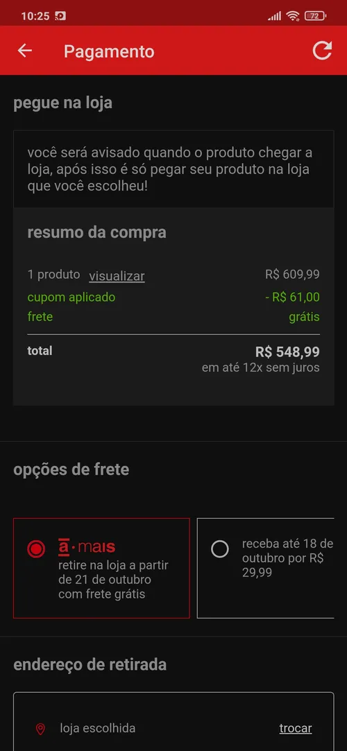 Imagem na descrição da promoção