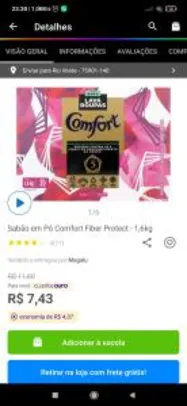 [Cliente Ouro] Sabão em Pó Comfort Fiber Protect - 1,6kg R$7