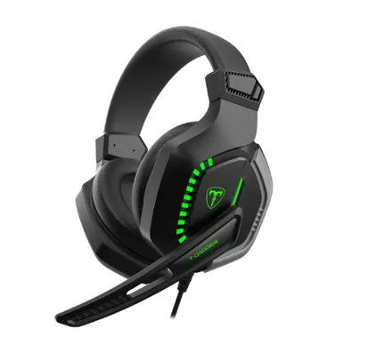 Headset Gamer T-Dagger Eiger, 3.5mm + USB, Green, T-RGH208