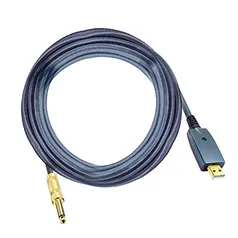 USB Acessórios para guitarra elétrica Conector de áudio para guitarra Adaptador de cabo de guitarra de 6,35 mm Interface de cabo de guitarra