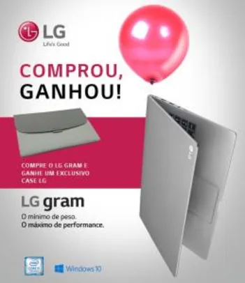 Notebook LG Gram Intel Core i5-7200U - R$3299,90