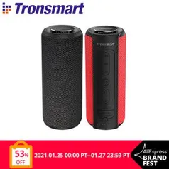 CAIXINHA DE SOM PORTÁTIL TRONSMART T6 BLUETOOTH 40W IPX6 ONE BLACK | R$350