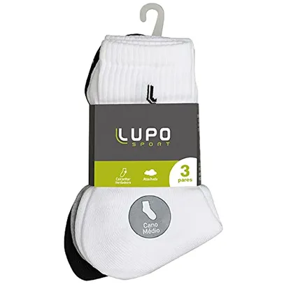 Kit 6 Pares Meias Lupo Masculina Cano Médio - Tamanho G