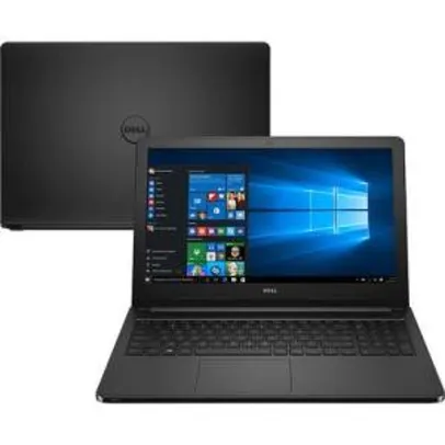 Notebook Dell Inspiron i15-5566-A30P, i5-7200U, 4GB RAM, 1TB HD, LED 15.6", Windows 10 - R$ 1854