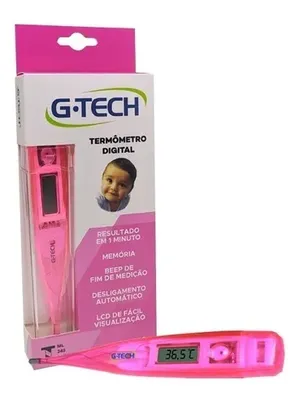 Termômetro Clínico Digital Febre G-tech Th150 Rosa