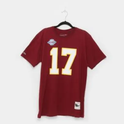 [APP ] Camiseta Mitchell & Ness Washington Redskins Masculina - Vermelho Escuro | R$ 65