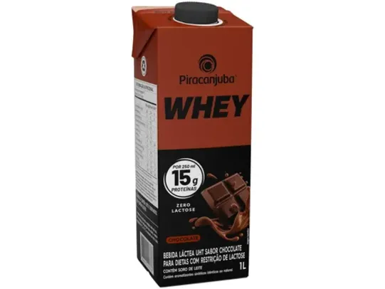 Bebida Láctea UHT com 15g de Proteína Piracanjuba - 1L sabor Chocolate