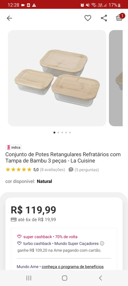 Imagem na descrição da promoção