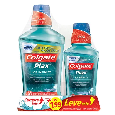 [Regional] Enxaguante Bucal Colgate Plax Ice Infinity 500ml Promo Leve 500ml Pague 250ml