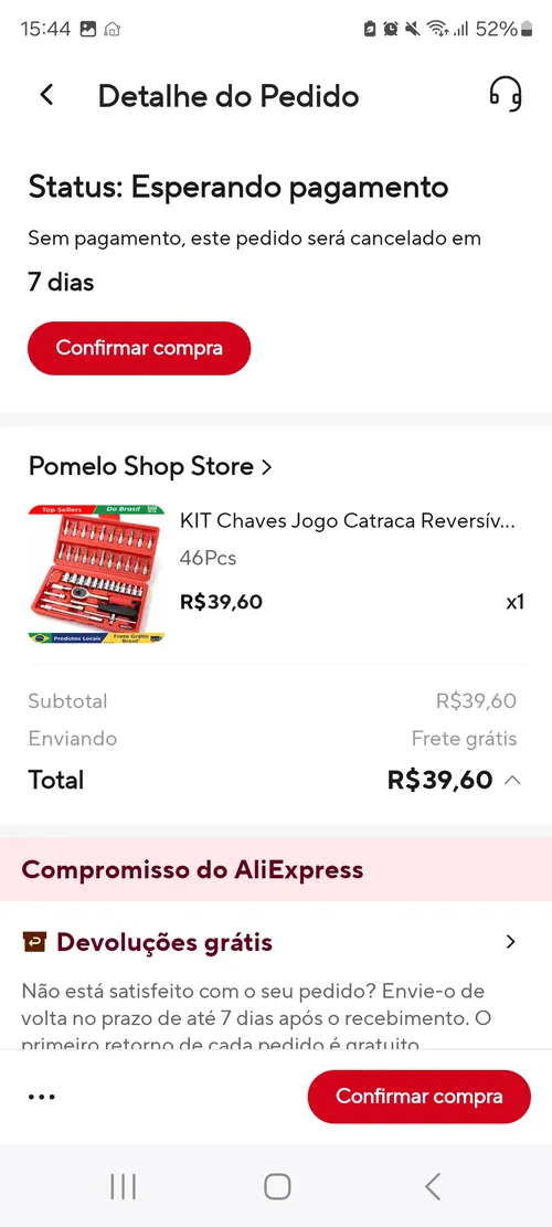 Imagem na descrição da promoção