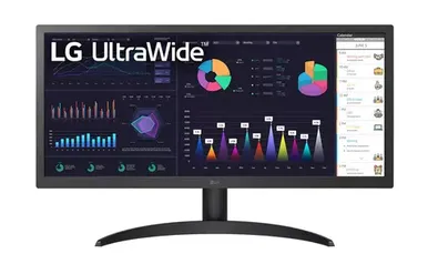 Monitor Gamer LG Ultrawide 25,7'' IPS Full HD 26WQ500-B Preto, Bivolt