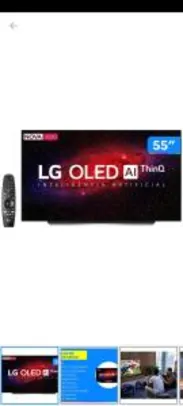 Smart TV LG 55" 4K OLED55CX HDR WiFi Bluetooth Inteligência Artificial ThinQAI | R$ 5129