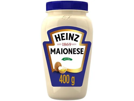(Cliente Ouro + APP) Maionese Heinz 400g | Compre 3 pague 2 | R$6 a unidade