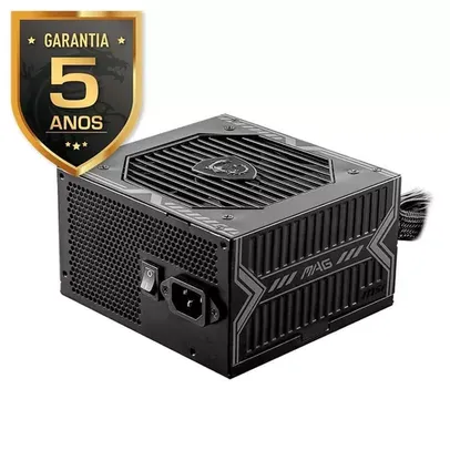 Fonte MSI MAG A650BN, ATX, 650W, 80 PLUS Bronze, PFC Ativo, Entrada Bivolt, Preto - 306-7ZP2B22-CE0