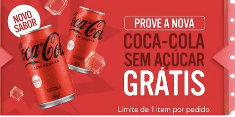 Coca-cola sem açúcar grátis!