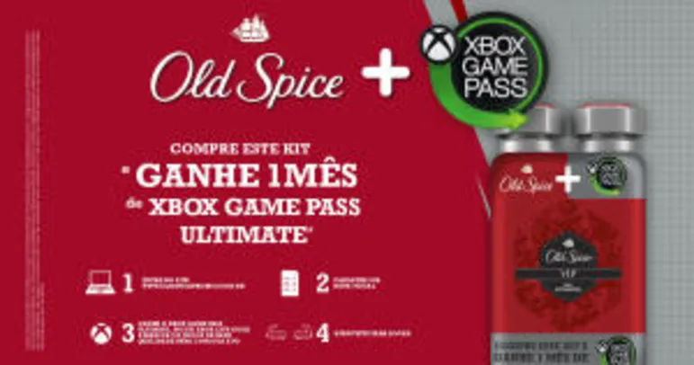 Compre o kit Old Spice e ganhe 1 mês de Xbox Game Pass Ultimate