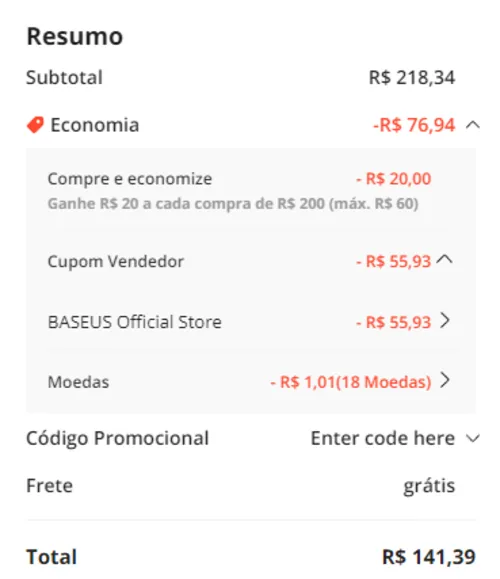 Imagem na descrição da promoção