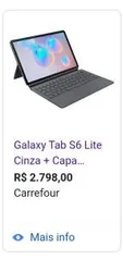 Galaxy tab s6 lite + capa teclado | R$ 2.798