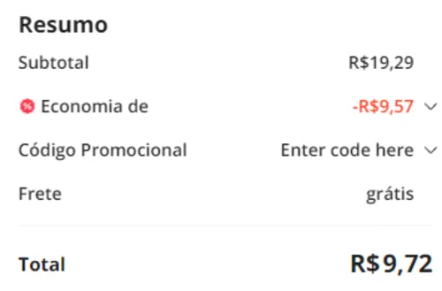 Imagem na descrição da promoção