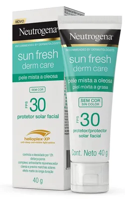 [RECORRÊNCIA] Fresh Protetor Solar Facial Para Pele Oleosa Derm Care Sem Cor FPS 30, 40g