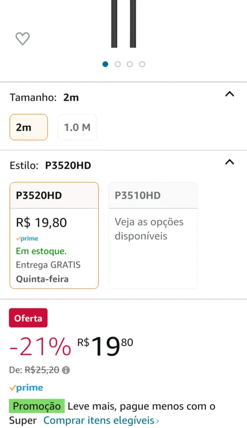 Imagem na descrição da promoção