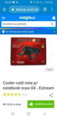 Cooler cold note p/ notebook ncex-04 - Extream | R$20