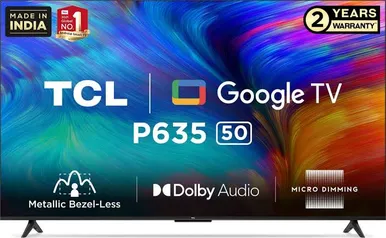 Smart TV 50" 4K LED TCL 50P635 VA Wi-Fi - Bluetooth HDR Google Assistente 3 HDMI 1 USB