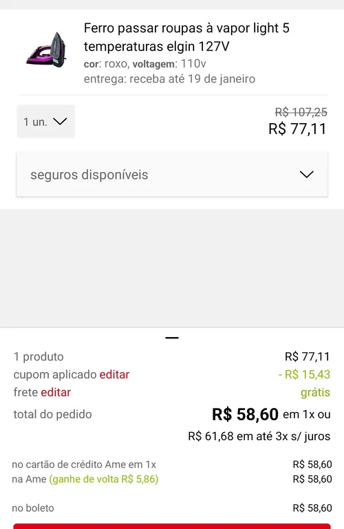 Imagem na descrição da promoção