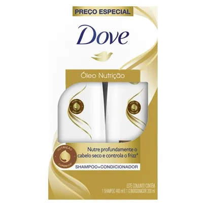 Kit Shampoo 400ml + Condicionador 200ml Dove Óleo Nutrição