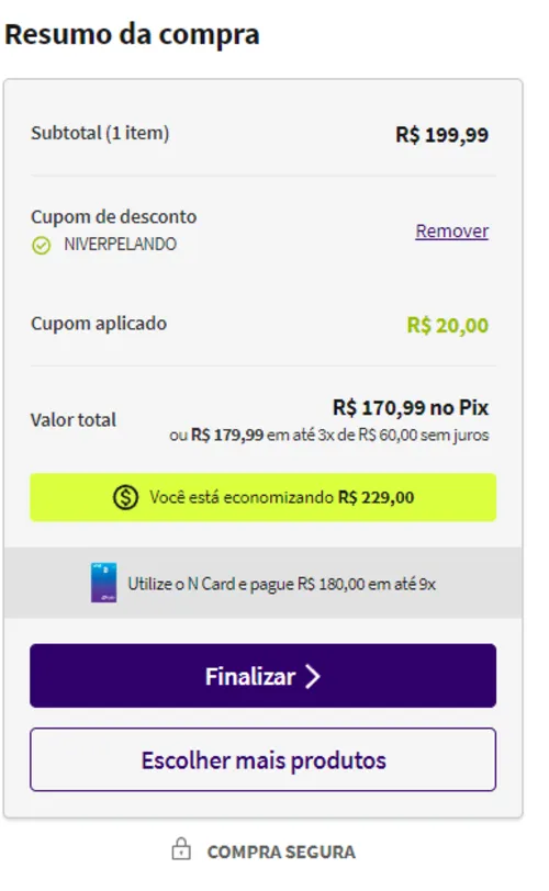 Imagem na descrição da promoção