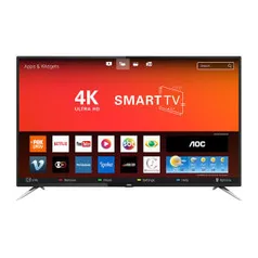 Smart TV LED 55" AOC LE55U7970S UHD 4K 4 HDMI 2 USB Preta com Conversor Digital - R$2199