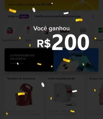 Roleta Premiada para Selecionados Meli+: Gire e Ganhe Descontos de até R$200 no Aplicativo do Mercado Livre!