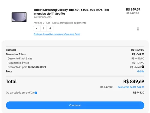 Imagem na descrição da promoção